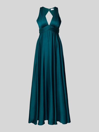 Jake*s Cocktail Abendkleid mit Taillenpasse Dunkelgruen Melange 2