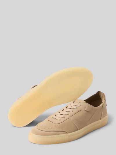 Produktfoto, Sneaker aus Leder Modell 'CPH741M' von Copenhagen, beżowe, zaokrąglony nosek, sznurowane, gumowa podeszwa, wysokość obcasa 3 cm, wysokość cholewki 7 cm, szerokość w rozmiarze 44: 11 cm, faktura matowej skóry