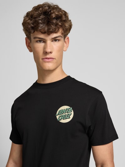 SANTA CRUZ T-Shirt mit Label-Print und Rundhalsausschnitt Black 3