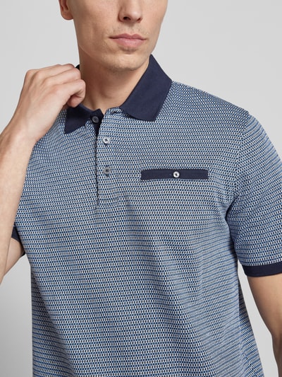 bugatti Poloshirt met labeldetail Blauw - 3