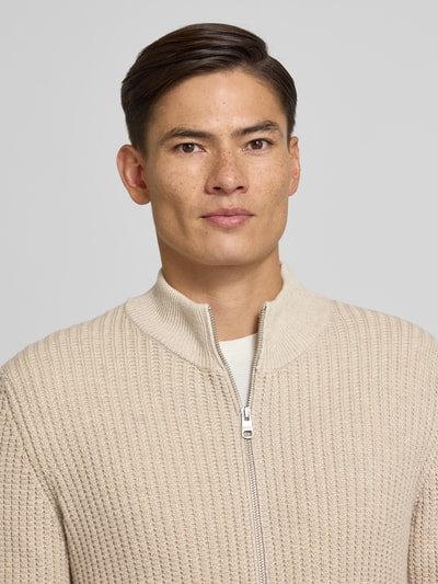 Cinque Gebreid jack met ritssluiting, model 'FABIAN' Beige - 3