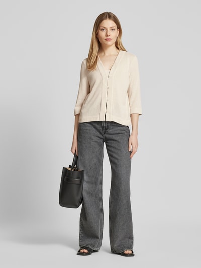 OPUS Cardigan mit V-Ausschnitt Modell 'Semipa' Beige 1