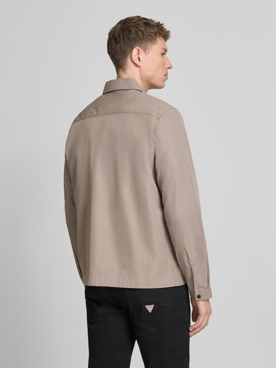 HUGO regular fit overhemdjack van katoenmix model 'EMMOND' Middenbruin - 5