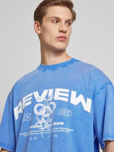 REVIEW T-Shirt mit Label-Print Royal 3