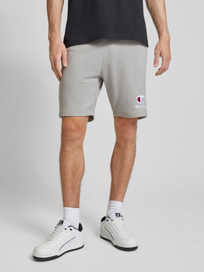 CHAMPION Sweatshorts met labelstitching Lichtgrijs - 4