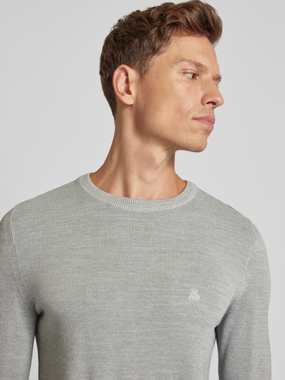 Marc O'Polo Gebreide pullover met structuurmotief Steengrijs - 3