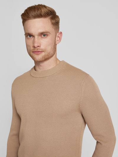 SELECTED HOMME Gebreide pullover met ribboorden, model 'DANE' Beige - 3