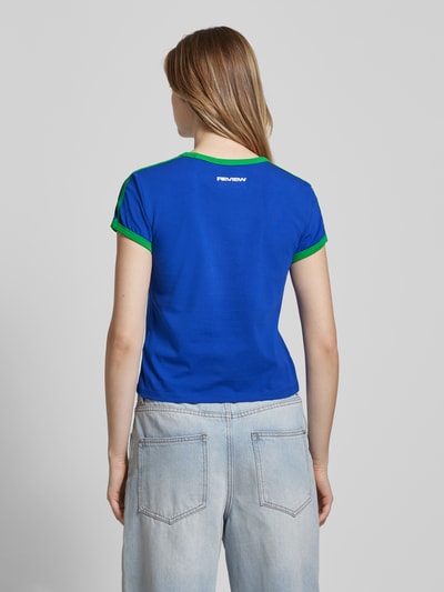 Review T-Shirt mit Motiv-Print Blau 5