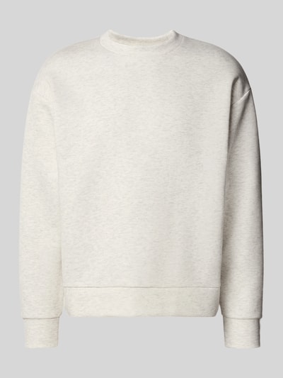 Produktfoto, Regular Fit Sweatshirt mit Baumwoll-Anteil von JACK & JONES, Mieszanka bawełny, krój regular fit, okrągły dekolt, elastyczne wykończenia, długi rękaw, długość tyłu 65 cm, długość rękawów 59 cm, jasny odcień, gładka tekstura