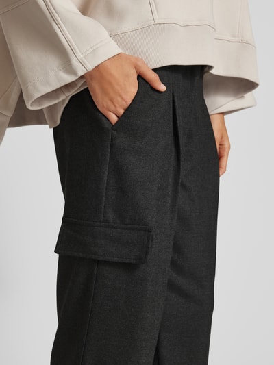 Smith and Soul Baggy Fit Stoffhose mit Bügelfalten Anthrazit 3