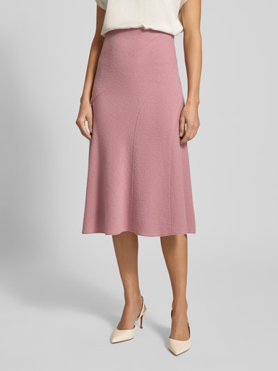 BOSS Rok in A-lijn van gekookte scheerwol, model 'VICENA' Roze - 4