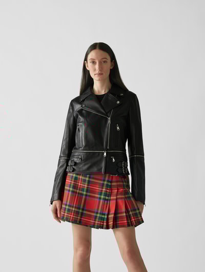 Christopher Kane Lederjacke mit Reißverschluss Schwarz 4