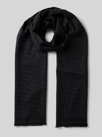 BOSS Sjaal van katoenmix Zwart - 1