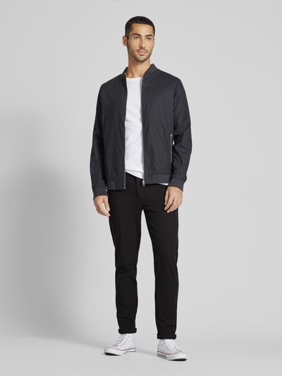 Jack & Jones Slim fit broek met ceintuurlussen, model 'MARCO' Zwart - 1