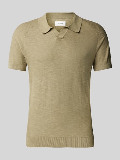 s.Oliver RED LABEL Regular Fit Poloshirt mit Flammgarnstruktur Khaki 1