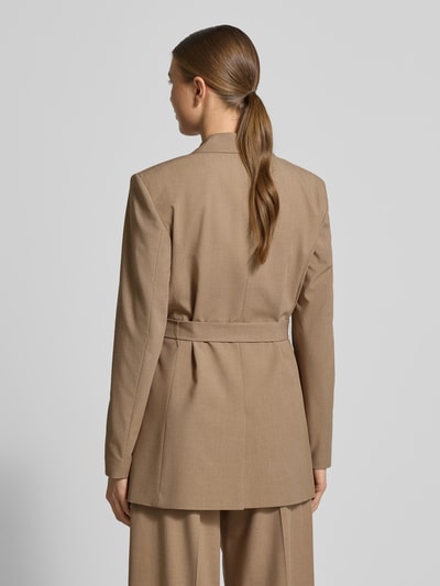 HUGO Regular Fit Longblazer mit Viskose-Anteil Modell 'ABIVALE' Beige Melange 5