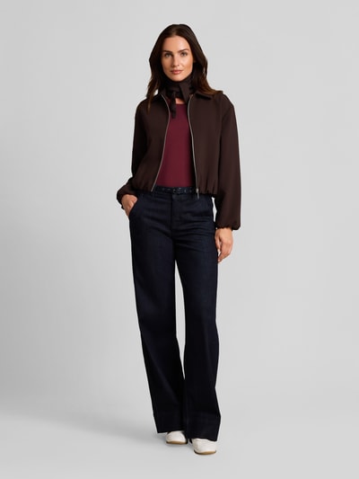 Tom Tailor Longsleeve mit Logo-Schriftzug Bordeaux 1