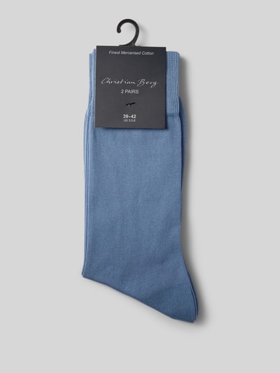 Christian Berg Men Socken mit Label-Detail im 2er-Pack Jeansblau 3