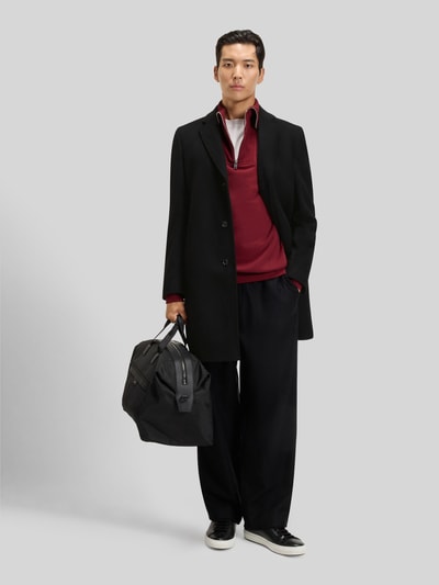 BOSS Slim Fit Wollmantel mit Reverskragen Modell 'HYDE' Black 1
