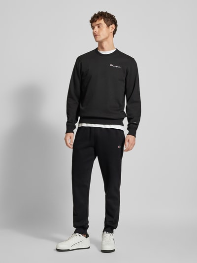 CHAMPION Regular fit sweatpants met logostitching Zwart - 1