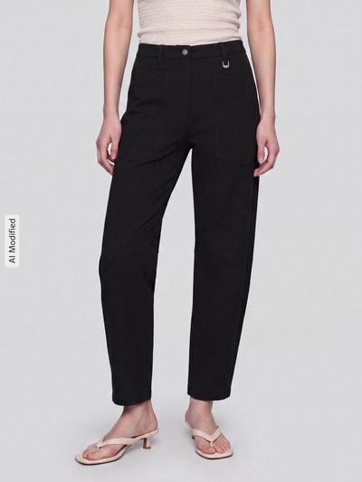 MAC Gerade Hose mit Gürtelschlaufen Modell 'Baggy Smart' Black 4