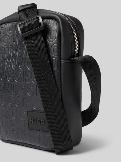 HUGO Umhängetasche mit Allover-Label-Muster Modell 'ETHON2.0HI' Black 3