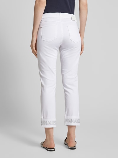 Angels Cropped Jeans in unifarbenem Design Modell 'Cici' Weiss 5