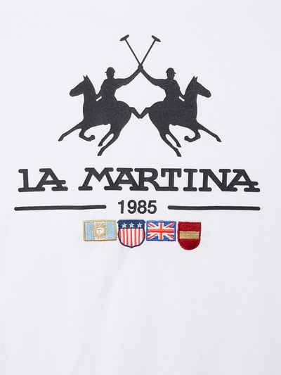 La Martina T-Shirt mit Logo-Print Weiss 2