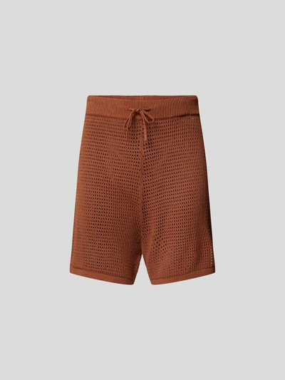 Nanushka Shorts mit Lochmuster Rostrot 2