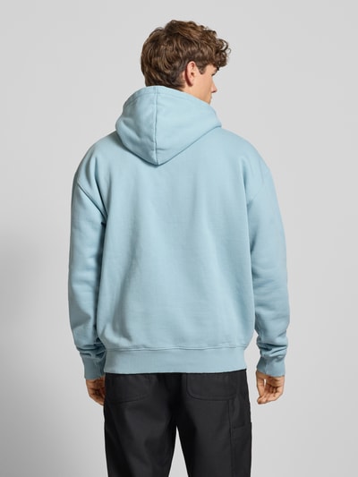 Pegador Oversized Hoodie mit Logo und Känguru-Tasche Hellblau 5