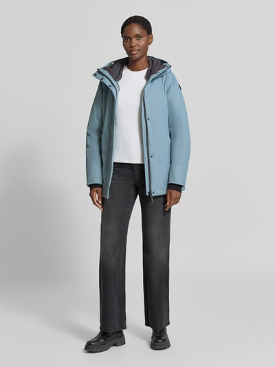 G.I.G.A. DX Jacke mit Label-Patch und Zweiwege-Reißverschluss Rauchblau 1