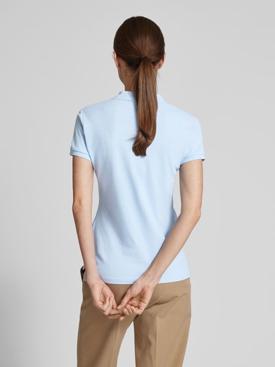 Polo Ralph Lauren Poloshirt met labelstitching, model 'JULIE' Lichtblauw - 5