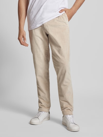 Jack & Jones Tapered fit corduroy broek met steekzakken, model 'CORDUROY' Offwhite - 4