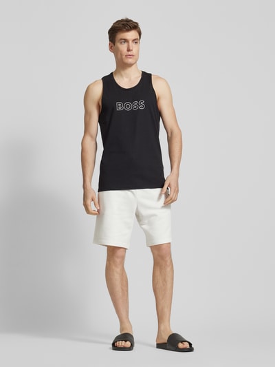 BOSS Tanktop mit Label-Print Modell 'Beach' Black 1