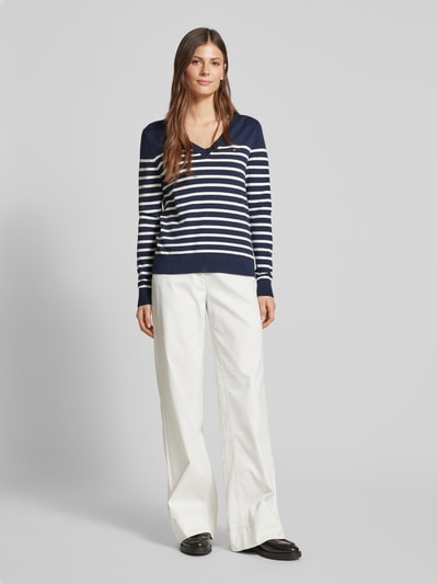 Tommy Hilfiger Strickpullover mit gerippten Abschlüssen Marine 1