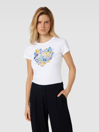 Liu Jo White T-shirt met label- en motiefprint Offwhite - 4