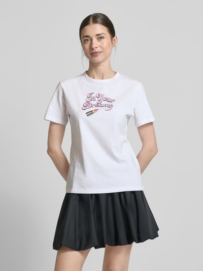 HUGO T-shirt met ronde hals, model 'Damacia' Wit - 4