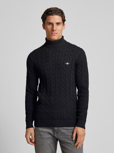 Gant Coltrui met labelstitching Zwart - 4