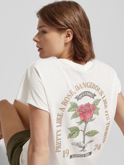 Only T-Shirt mit Motiv-Print Modell 'LUCY' Ecru 3