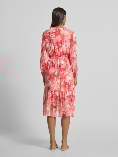 ZABAIONE Midikleid mit V-Ausschnitt Modell 'Be44aa' Pink 5