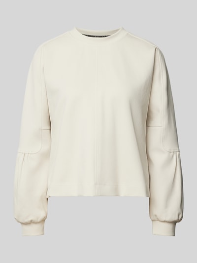 Marc Cain Sweatshirt mit gerippten Abschlüssen Sand 1