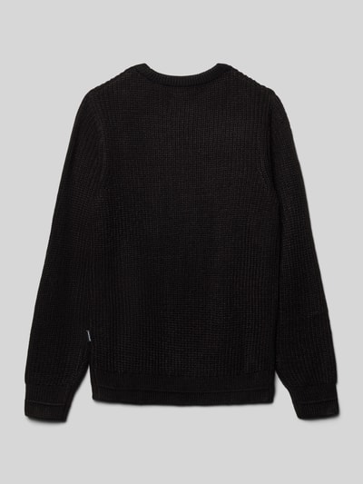 Jack & Jones Relaxed Fit Pullover in Strick-Optik Modell 'Kaito' Black 3
