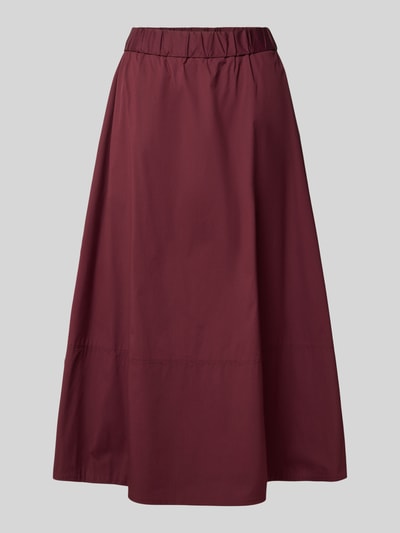 ROBE LÉGÈRE Midirock mit elastischem Bund Bordeaux 2