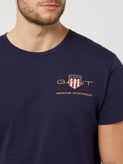 Gant T-Shirt aus Baumwolle Marine 3