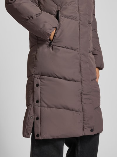 Only Płaszcz pikowany o kroju relaxed fit z kapturem model ‘MAGGI LIFE’ Średnioszary melanż 3