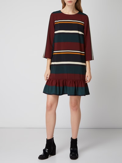 Jake*s Collection Kleid mit Streifenmuster  Aubergine 1