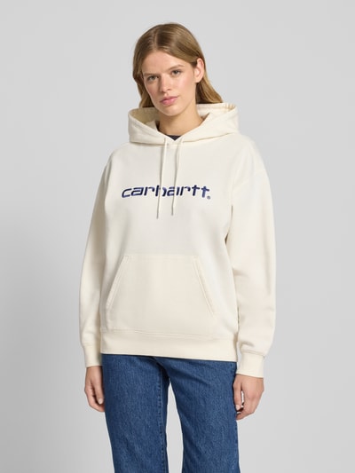 Carhartt Work In Progress Hoodie mit Känguru-Tasche Offwhite 4