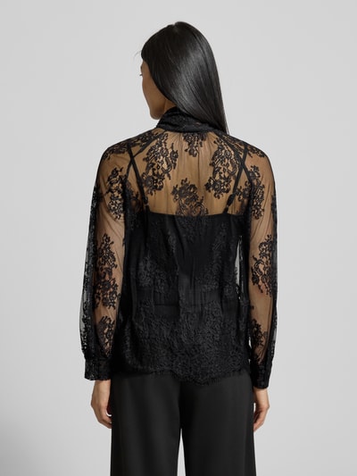 Milano Italy Blusenshirt aus Spitze Black 5