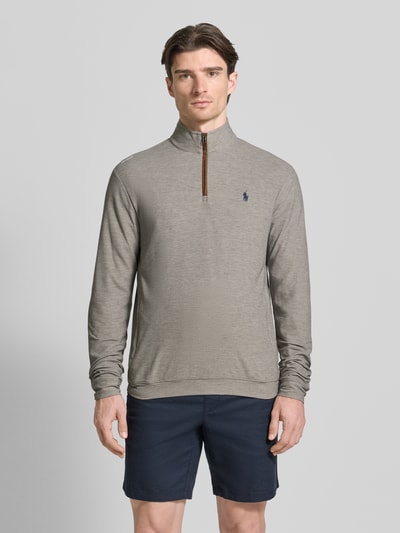 Polo Ralph Lauren Regular Fit Troyer mit Lyocell-Anteil Modell 'MOVEMENT' Hellgrau Melange 4