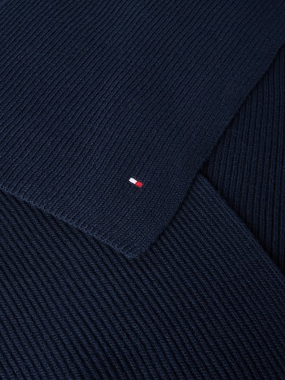 Tommy Hilfiger Sjaal met labelstitching, model 'ESSENTIAL FLAG' Donkerblauw - 2